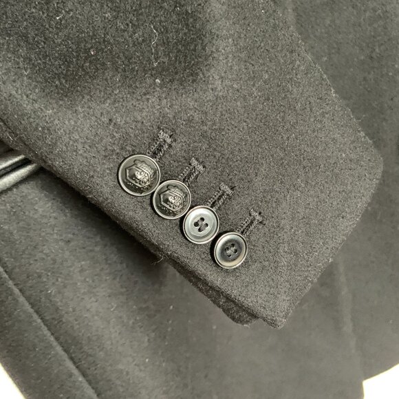 Women's The Kooples Black Wool Cashmere Blend Structured Coat Size 36 - Picture 12 of 16